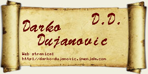 Darko Dujanović vizit kartica